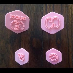 Designer logo fashion cookie cutter mold set